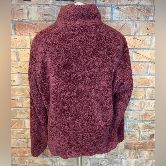 Pendleton Woolen Mills Fuzzy Zip Jacket Maroon M - Picture 5 of 14